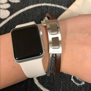 Fossil Leather and Metal bracelet